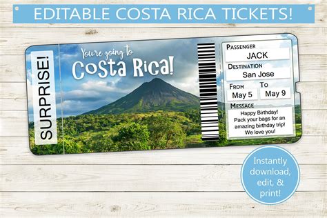 tickets for costa rica